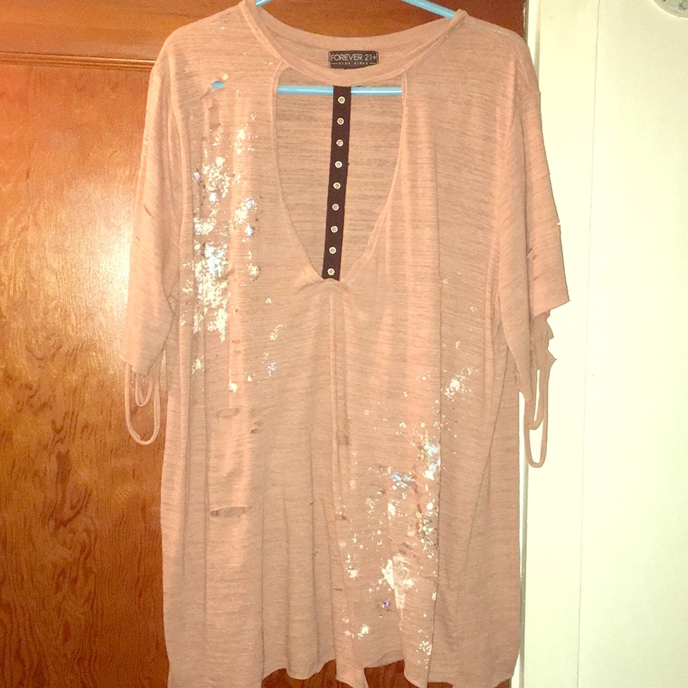 Destroyed Forever 21 Top